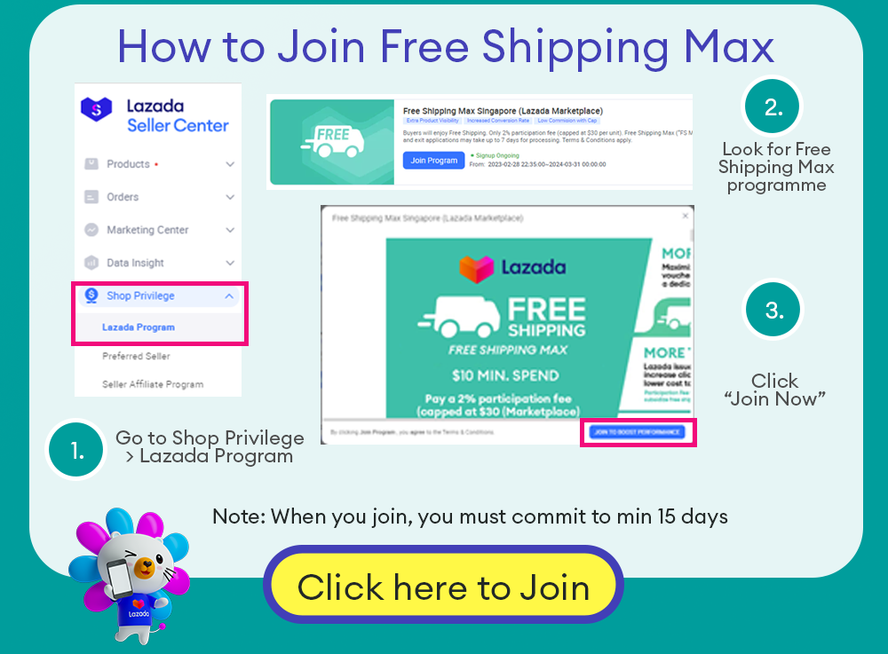 Free Shipping Max Program – Lazada360 SG